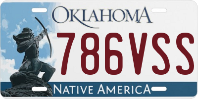 OK license plate 786VSS