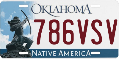 OK license plate 786VSV