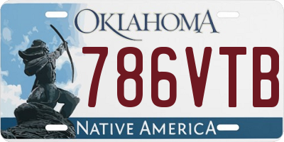 OK license plate 786VTB