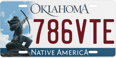 OK license plate 786VTE