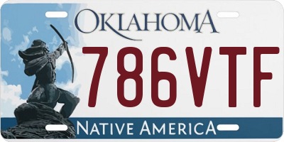 OK license plate 786VTF