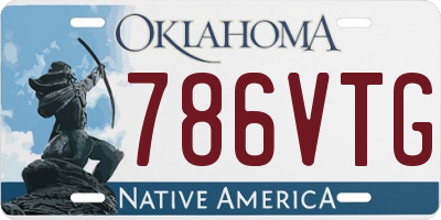 OK license plate 786VTG