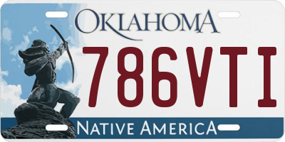 OK license plate 786VTI
