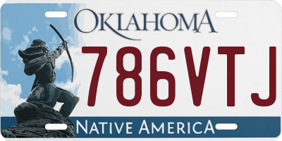 OK license plate 786VTJ