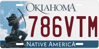 OK license plate 786VTM