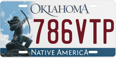 OK license plate 786VTP