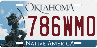OK license plate 786WMO
