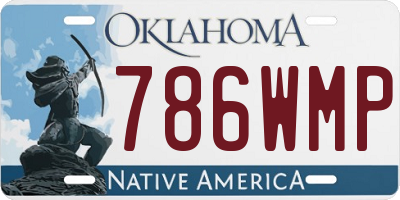 OK license plate 786WMP