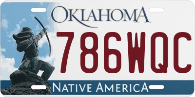 OK license plate 786WQC