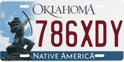 OK license plate 786XDY