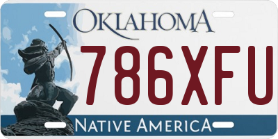 OK license plate 786XFU