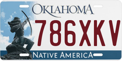 OK license plate 786XKV
