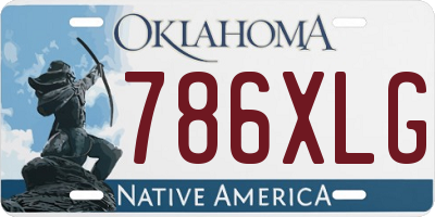 OK license plate 786XLG
