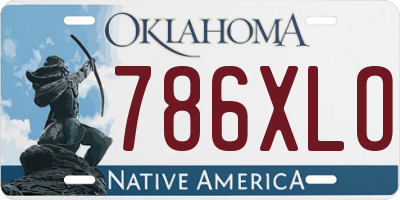 OK license plate 786XLO