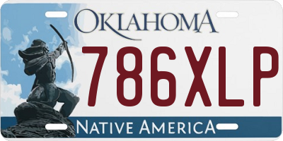 OK license plate 786XLP