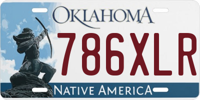 OK license plate 786XLR