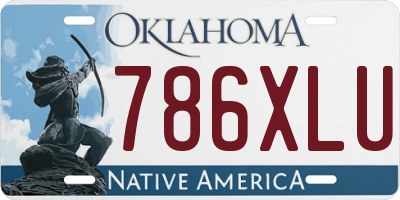 OK license plate 786XLU