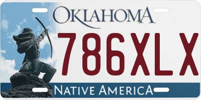 OK license plate 786XLX
