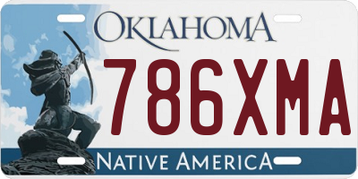 OK license plate 786XMA