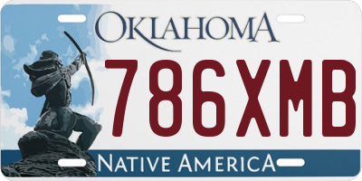 OK license plate 786XMB