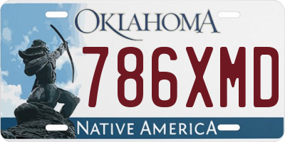OK license plate 786XMD