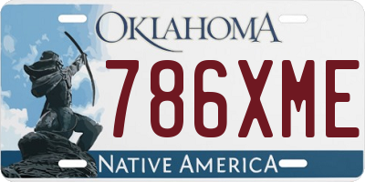 OK license plate 786XME
