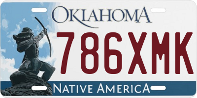 OK license plate 786XMK