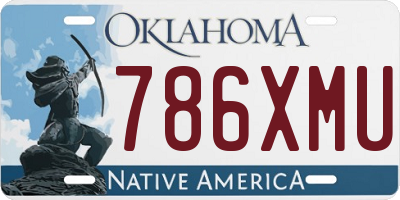 OK license plate 786XMU