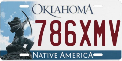 OK license plate 786XMV