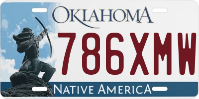 OK license plate 786XMW