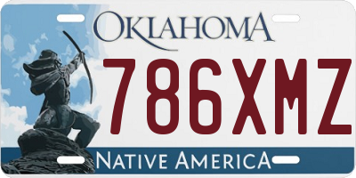 OK license plate 786XMZ