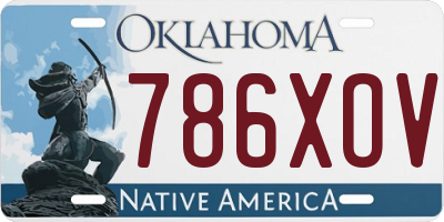OK license plate 786XOV
