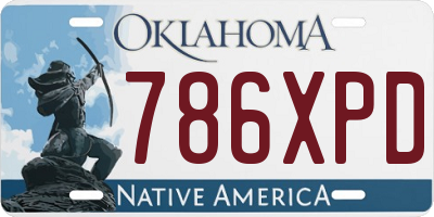 OK license plate 786XPD
