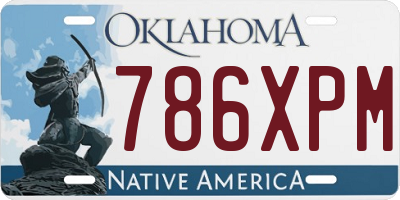OK license plate 786XPM