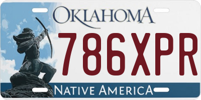 OK license plate 786XPR