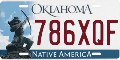 OK license plate 786XQF