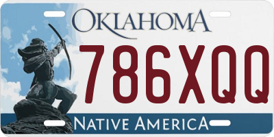 OK license plate 786XQQ