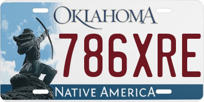 OK license plate 786XRE
