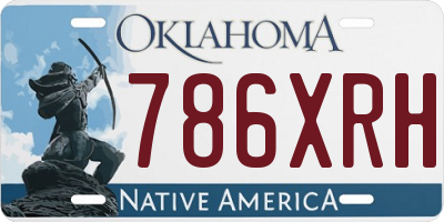 OK license plate 786XRH