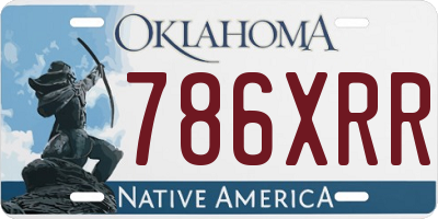 OK license plate 786XRR