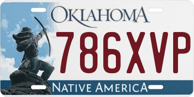 OK license plate 786XVP