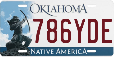 OK license plate 786YDE