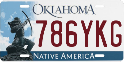 OK license plate 786YKG