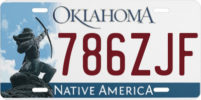 OK license plate 786ZJF