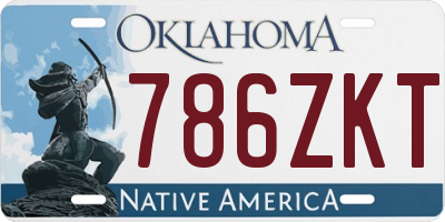 OK license plate 786ZKT