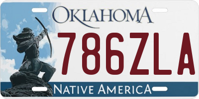 OK license plate 786ZLA