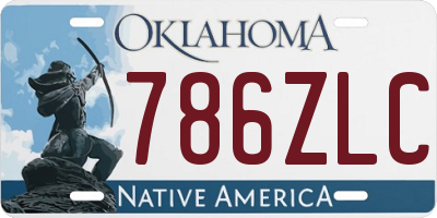 OK license plate 786ZLC