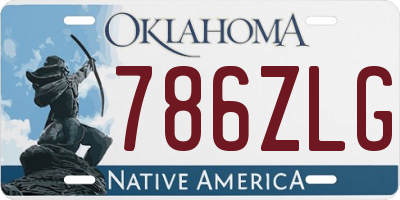 OK license plate 786ZLG