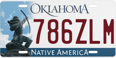 OK license plate 786ZLM
