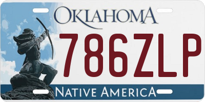OK license plate 786ZLP